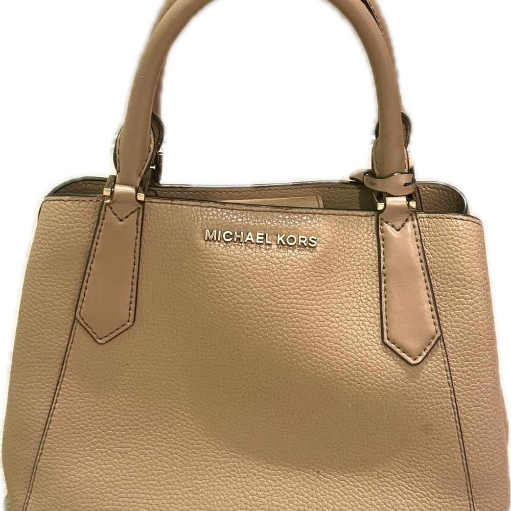 Michael Kors Beige Leather Satchel